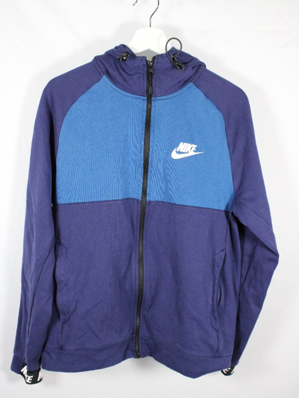Nike AV15 Jacket Hoodie Full Zip Mens Size Medium Dark Blue Hooded Sweatshirt